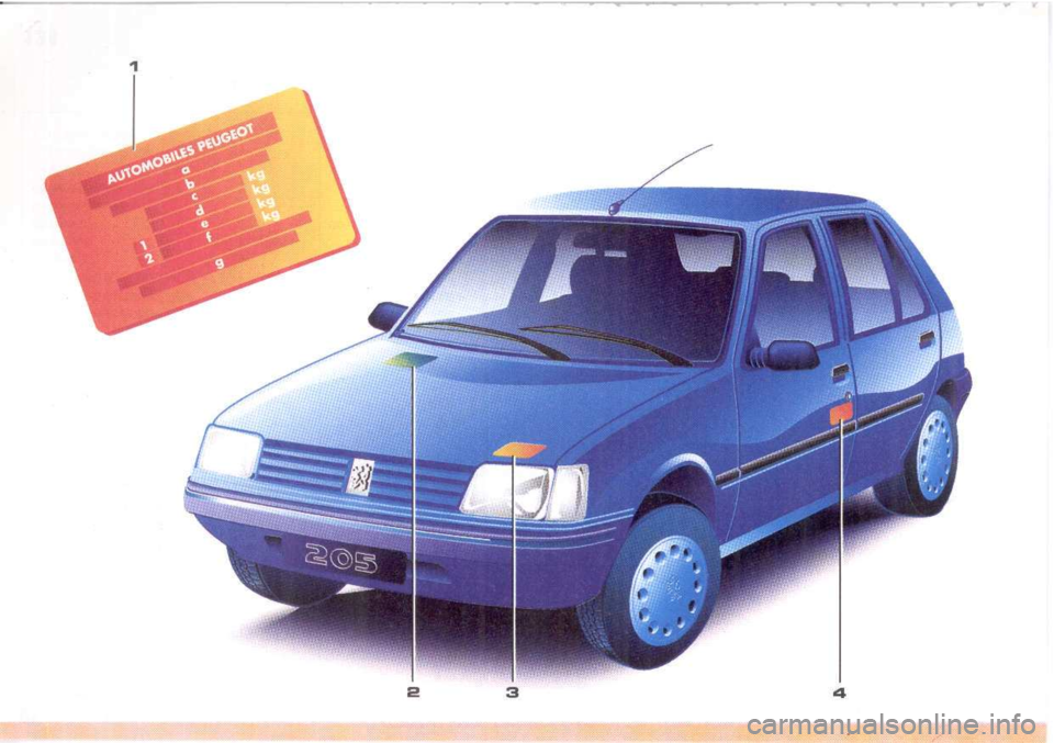 Peugeot 205 Dag 1995.5  Owners Manual 