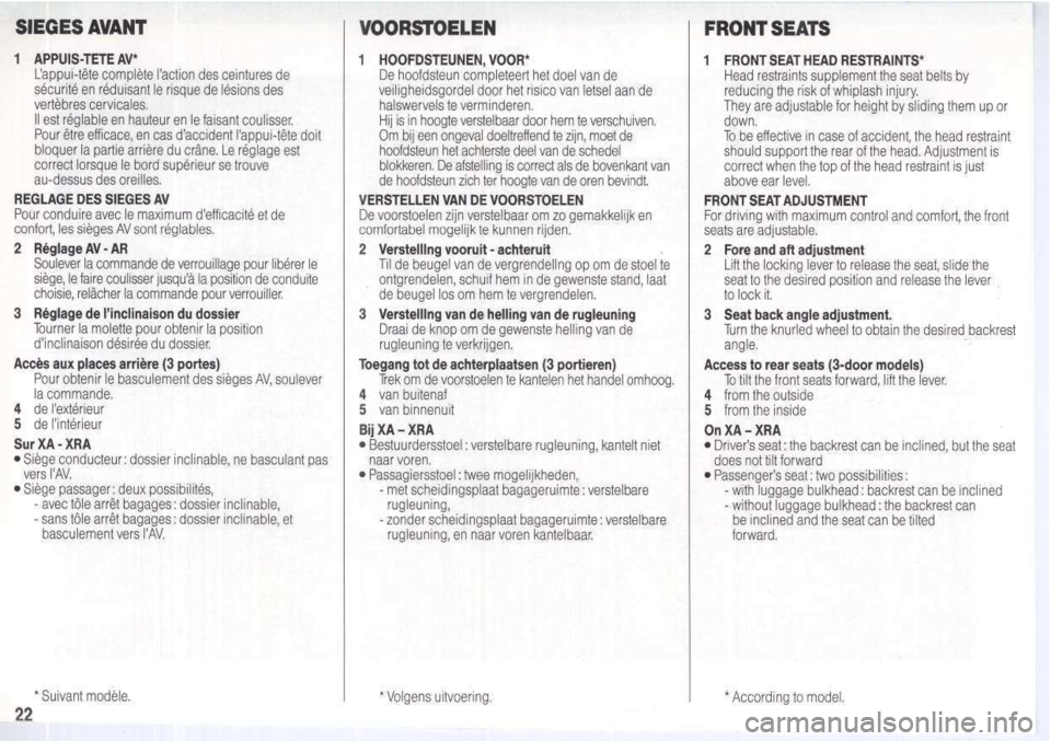 Peugeot 205 Dag 1995.5 User Guide 