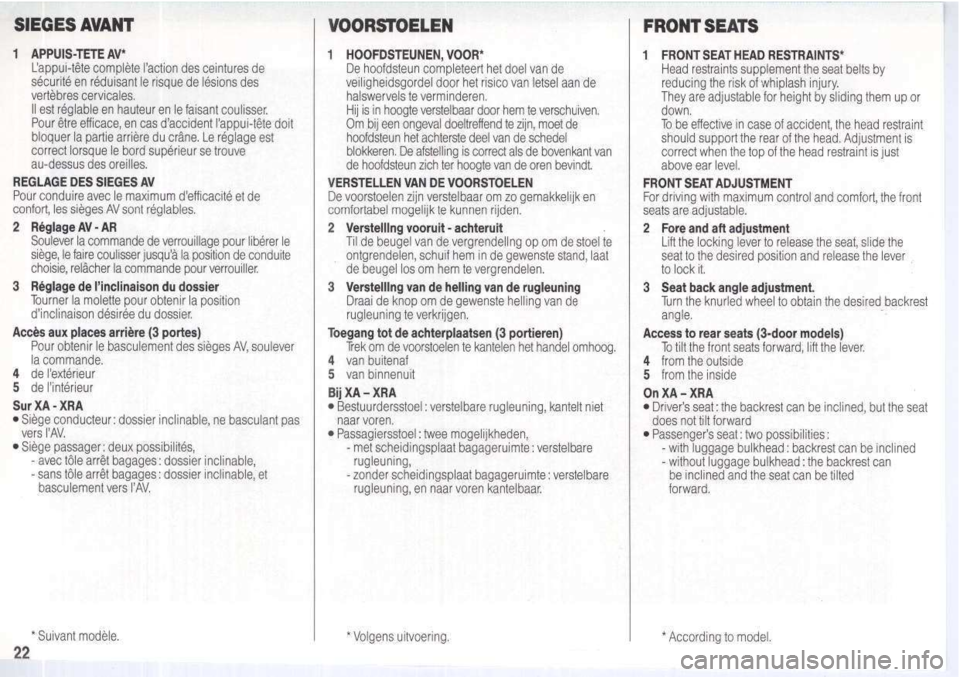 Peugeot 205 Dag 1995.5 User Guide Peugeot 205 Dag 1995.5 User Guide