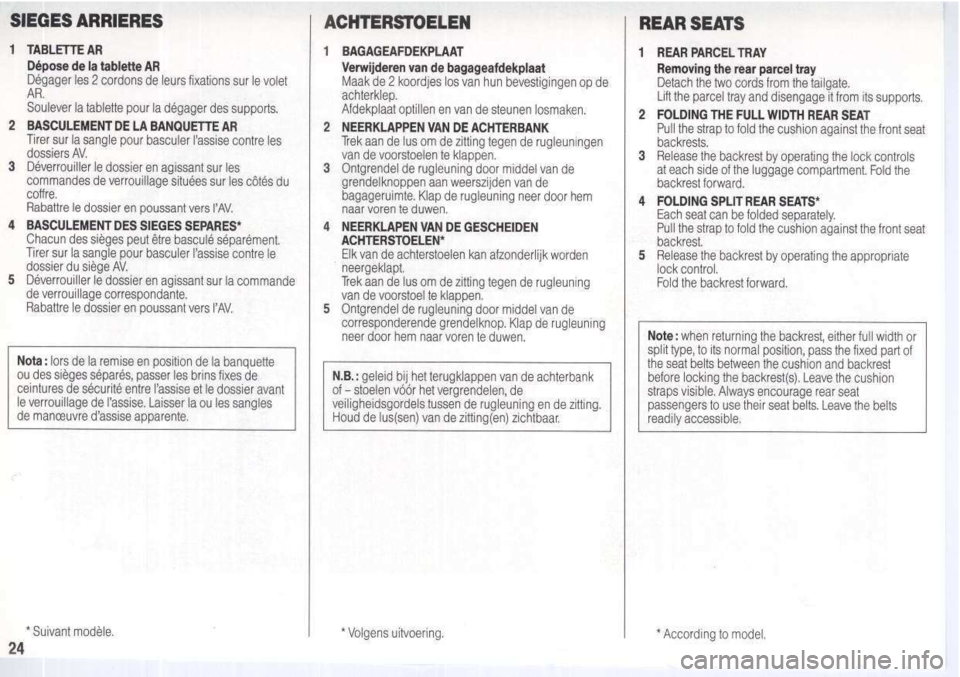 Peugeot 205 Dag 1995.5 User Guide Peugeot 205 Dag 1995.5 User Guide