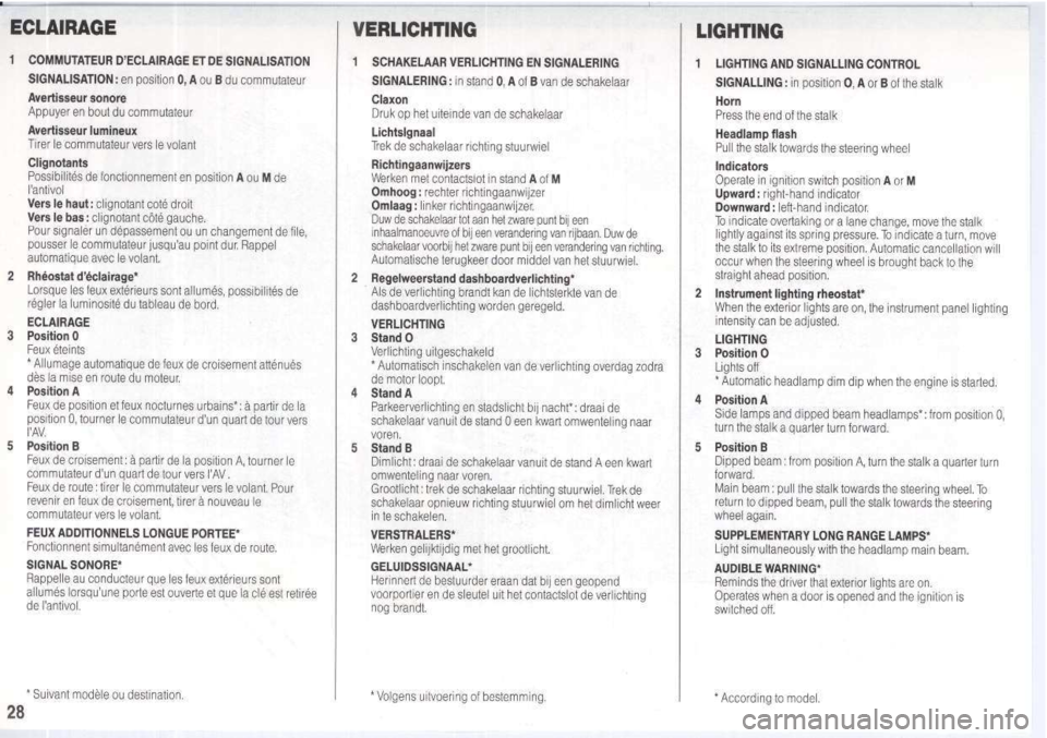 Peugeot 205 Dag 1995.5 User Guide 