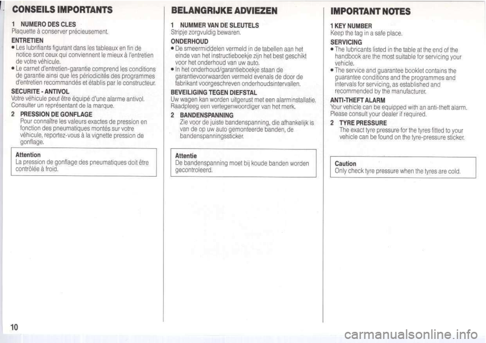 Peugeot 205 Dag 1995.5  Owners Manual 