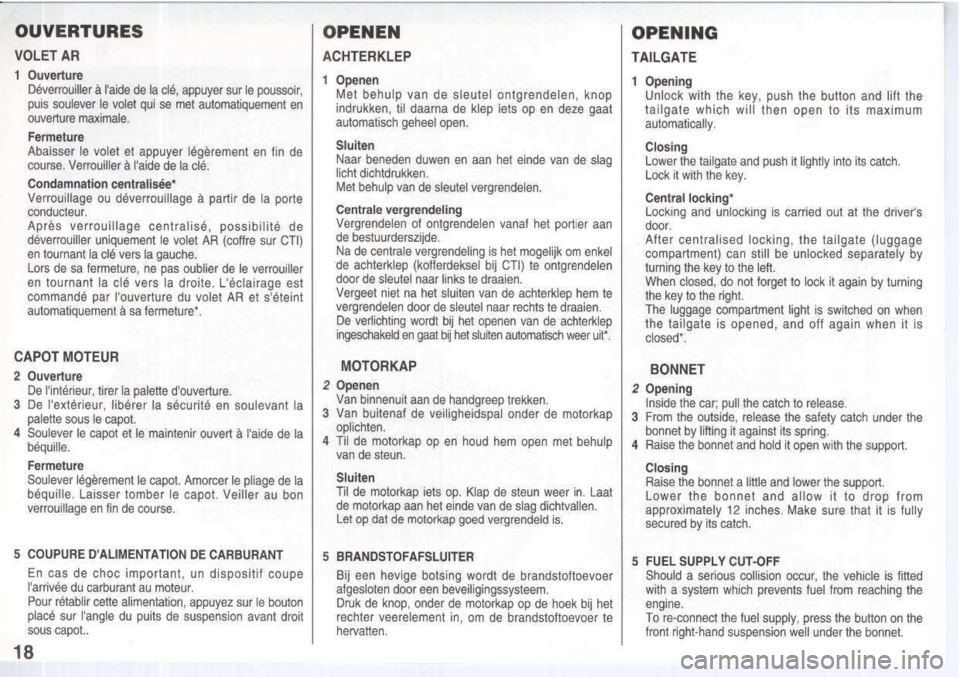 Peugeot 205 Dag 1995.5 Owners Manual Peugeot 205 Dag 1995.5 Owners Manual