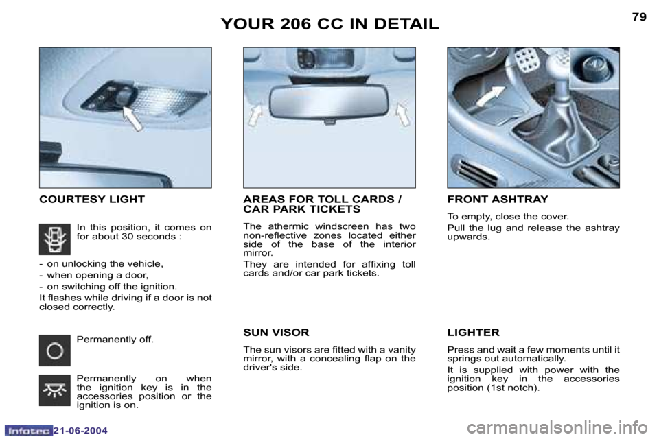 Peugeot 206 CC 2004 Manual PDF �7�8
�2�1�-�0�6�-�2�0�0�4
�7�9
�2�1�-�0�6�-�2�0�0�4
�Y�O�U�R� �2�0�6� �C�C� �I�N� �D�E�T�A�I�L
�C�O�U�R�T�E�S�Y� �L�I�G�H�T �L�I�G�H�T�E�R
�P�r�e�s�s� �a�n�d� �w�a�i�t� �a� �f�e�w� �m�o�m�e�n�t�s� �u�