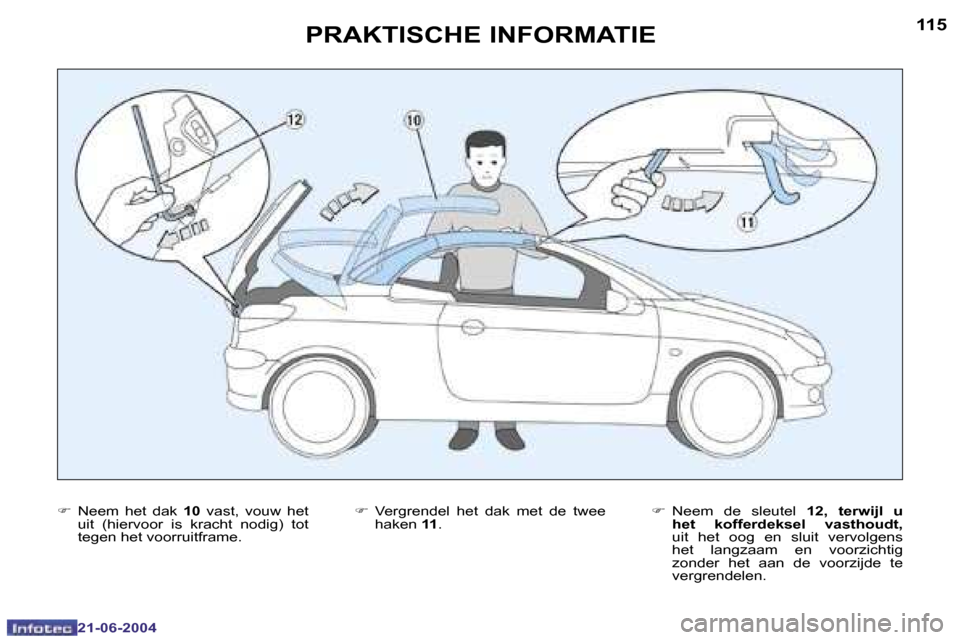 Peugeot 206 CC 2004  Handleiding (in Dutch) �1�1�4
�2�1�-�0�6�-�2�0�0�4
�1�1�5
�2�1�-�0�6�-�2�0�0�4
�F�  �N�e�e�m�  �h�e�t�  �d�a�k�  �1�0�  �v�a�s�t�,�  �v�o�u�w�  �h�e�t� 
�u�i�t�  �(�h�i�e�r�v�o�o�r�  �i�s�  �k�r�a�c�h�t�  �n�o�d�i�g�)�  �t�
