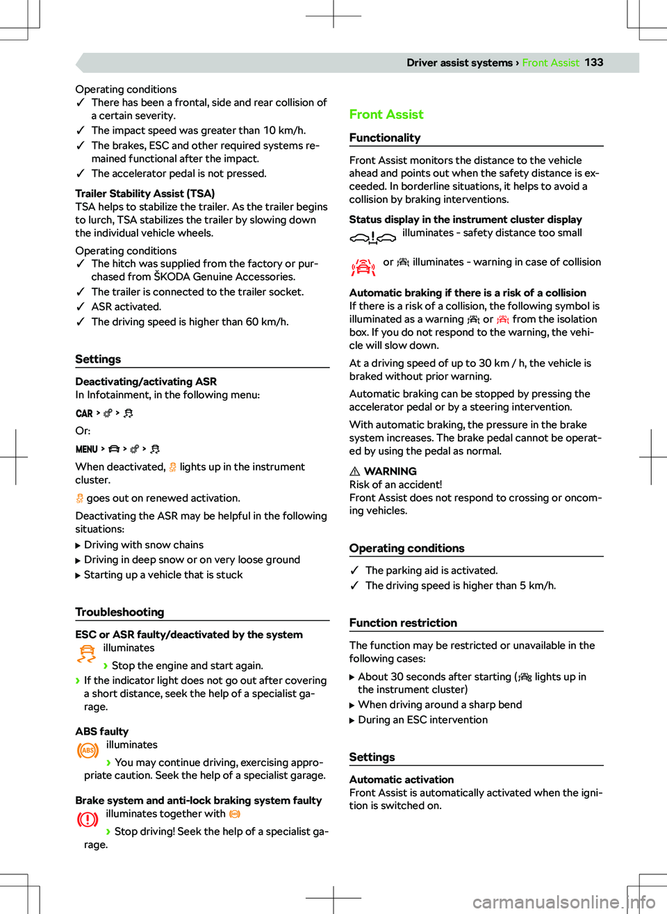 SKODA KAMIQ 2022  Owner´s Manual �I�
