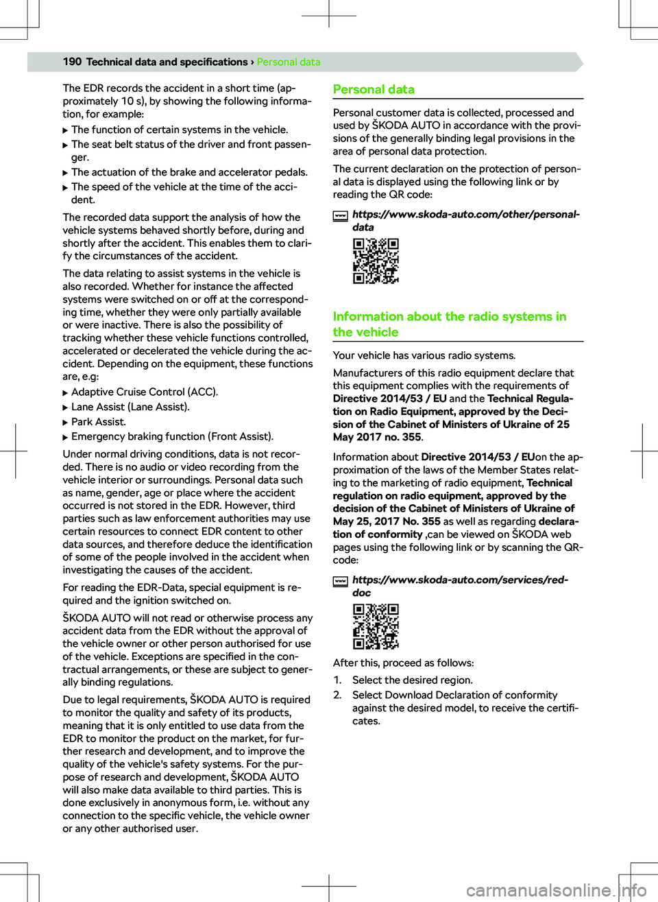 SKODA KAMIQ 2022  Owner´s Manual �b�