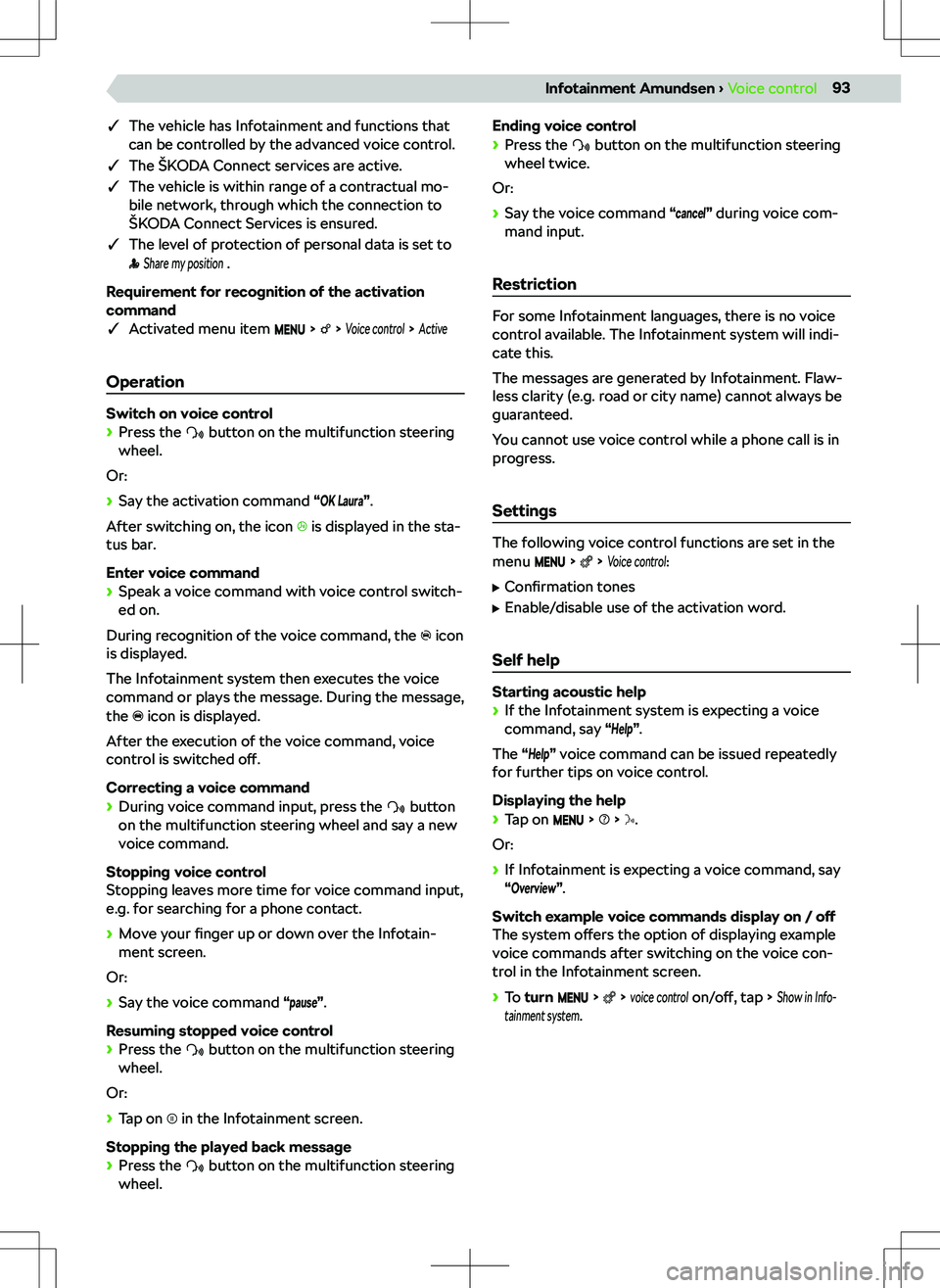 SKODA KAMIQ 2022  Owner´s Manual q�b�