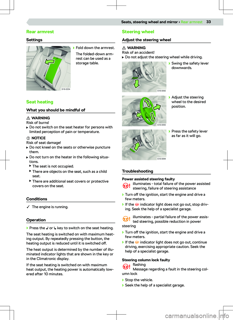 SKODA KAMIQ 2020 Owner´s Manual Rear armrestSettings
SKODA KAMIQ 2020 Owner´s Manual Rear armrestSettings