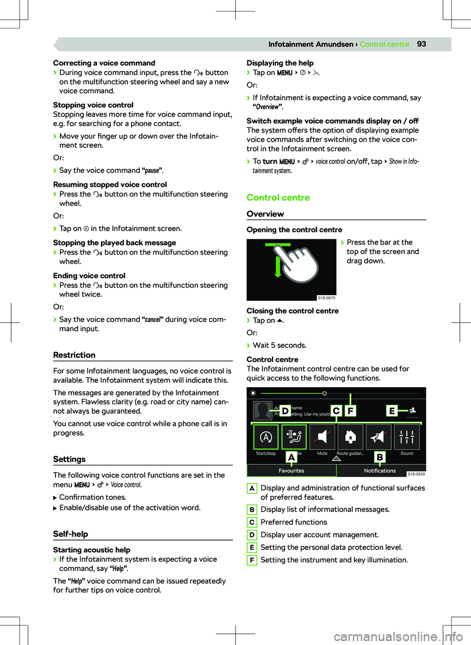 SKODA KAMIQ 2020  Owner´s Manual Correcting a voice command