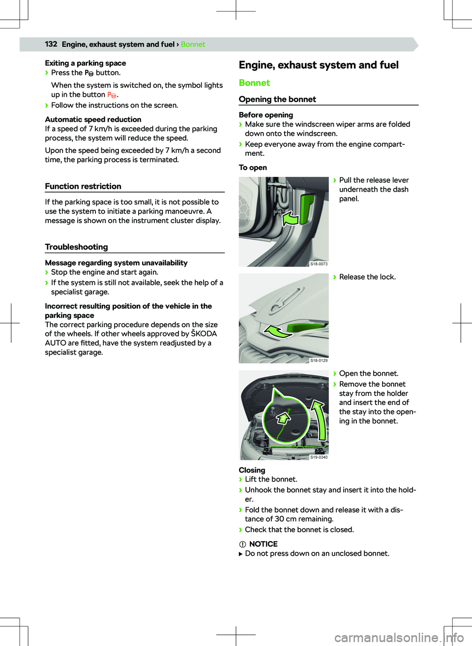 SKODA KAMIQ 2019  Owner´s Manual Exiting a parking space