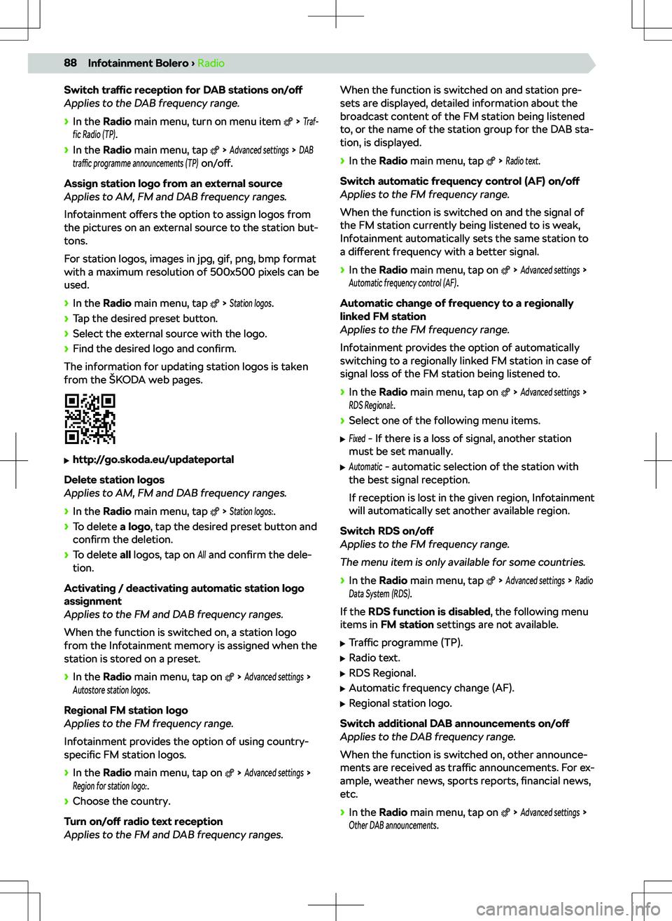 SKODA KODIAQ 2018  Owner´s Manual Switch tra
