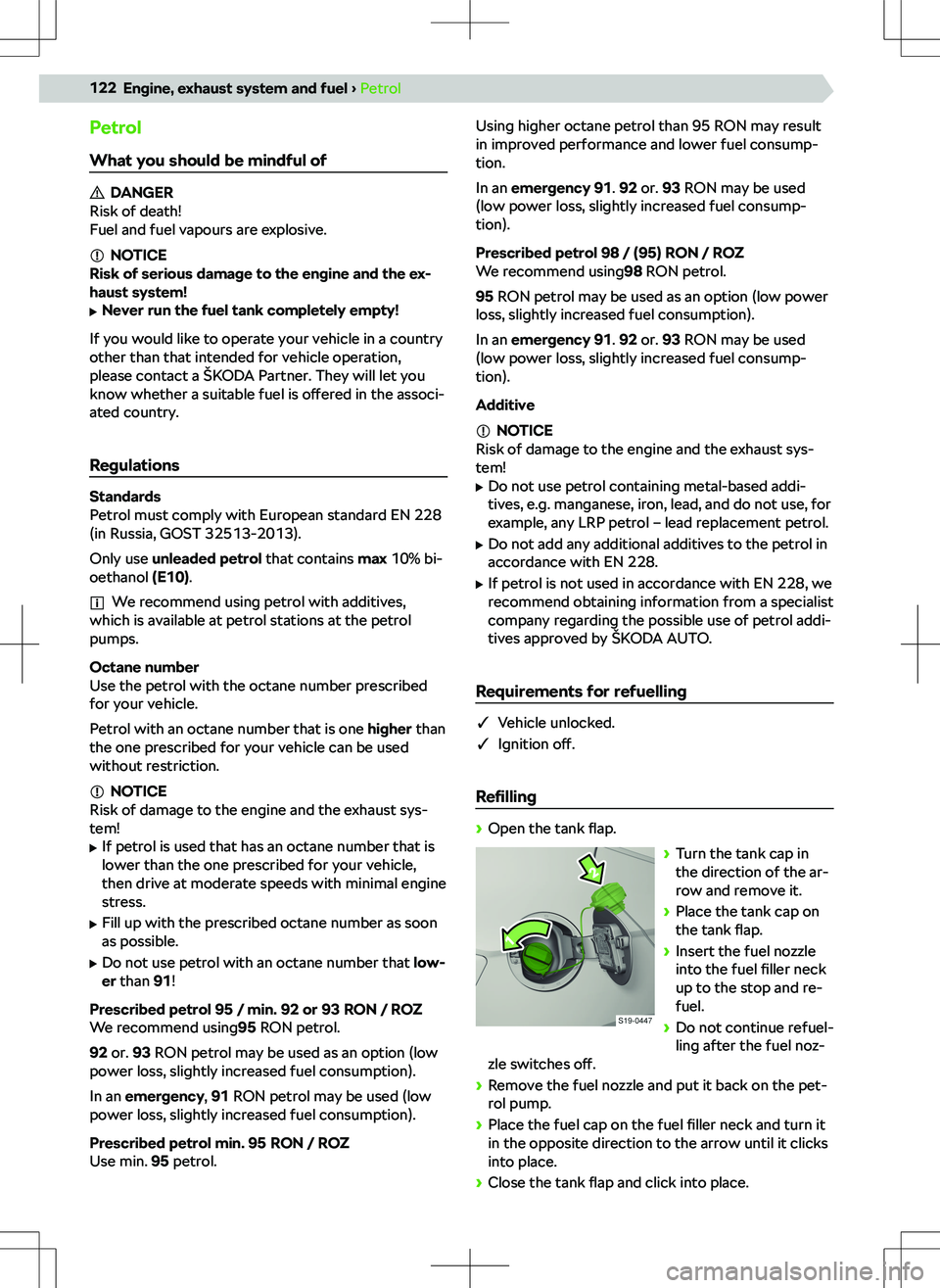 SKODA FABIA 2019  Owner´s Manual �T�