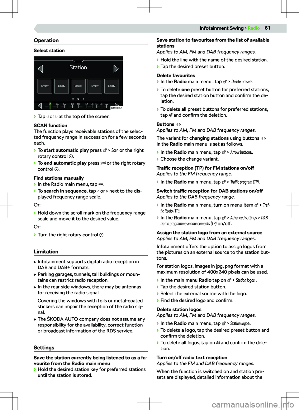 SKODA FABIA 2019  Owner´s Manual �I�