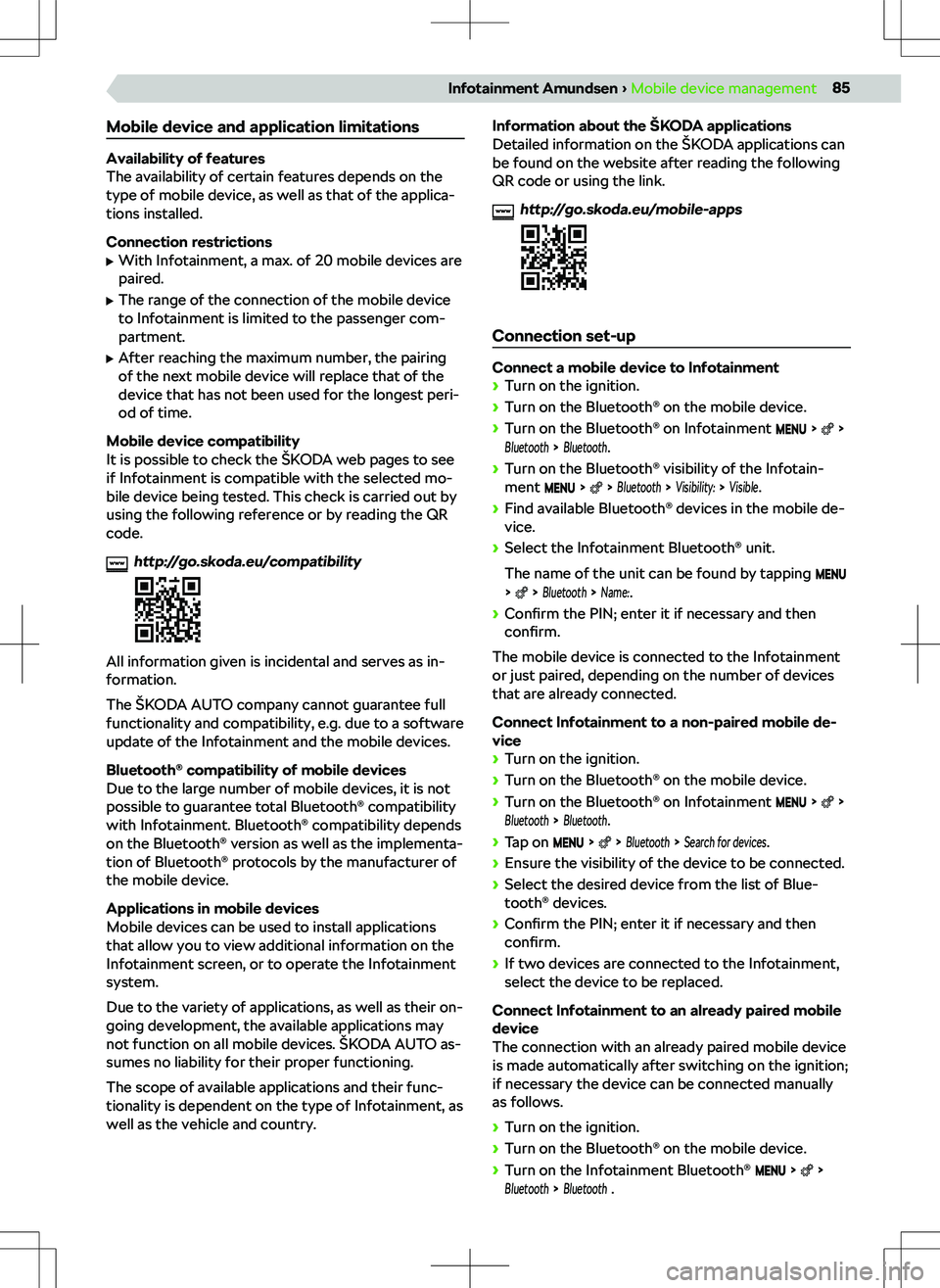 SKODA FABIA 2019  Owner´s Manual �M�