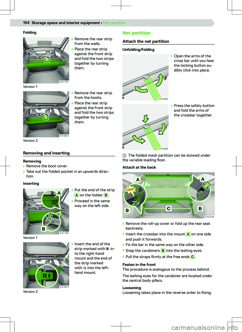 SKODA OCTAVIA 2020  Owner´s Manual Folding