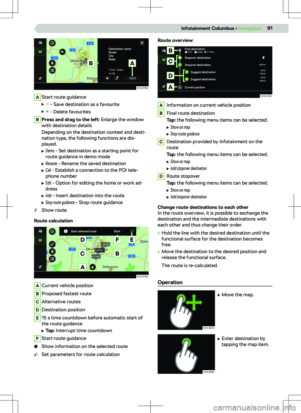 SKODA OCTAVIA 2020 Owner´s Manual AStart route guidance
SKODA OCTAVIA 2020 Owner´s Manual AStart route guidance