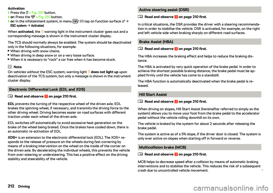 SKODA OCTAVIA 2019  Owner´s Manual Activation