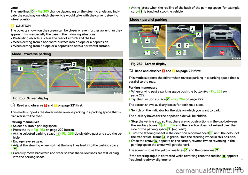 SKODA OCTAVIA 2019  Owner´s Manual Lane
The lane lines D  