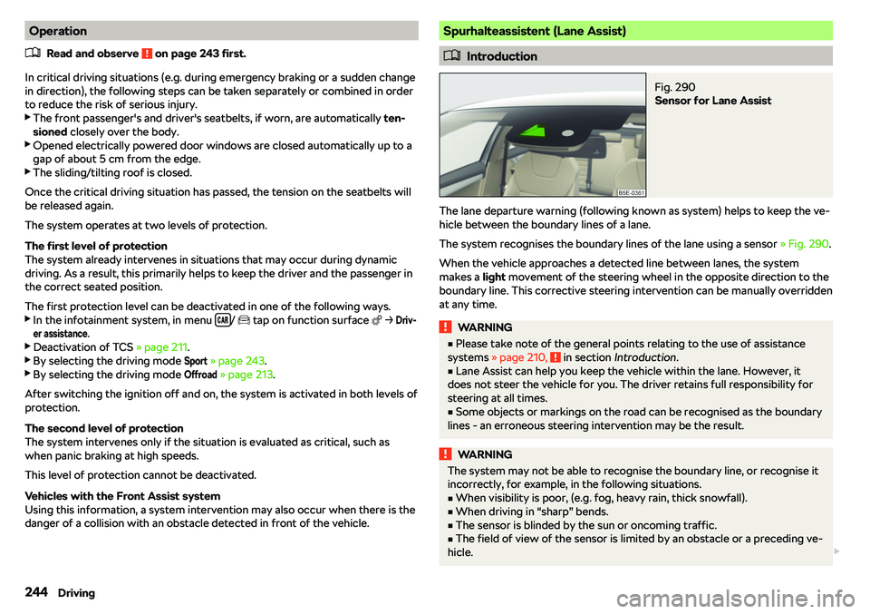 SKODA OCTAVIA 2019  Owner´s Manual Operation�