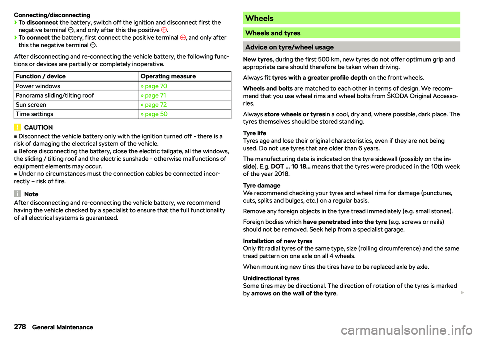 SKODA OCTAVIA 2019  Owner´s Manual Connecting/disconnecting