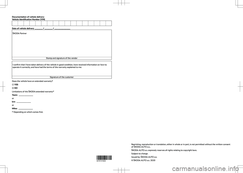 SKODA SCALA 2021  Owner´s Manual ��