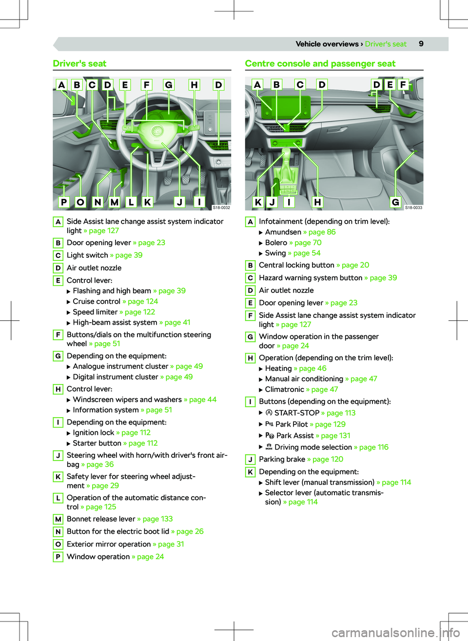 SKODA SCALA 2019 Owner´s Manual Driver SKODA SCALA 2019 Owner´s Manual Driver