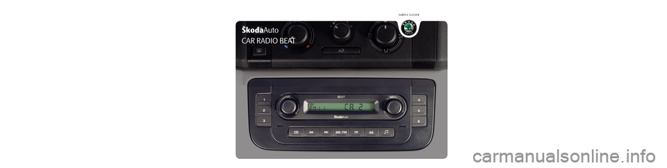 SKODA ROOMSTER 2008 1.G Beat Car Radio Manual 