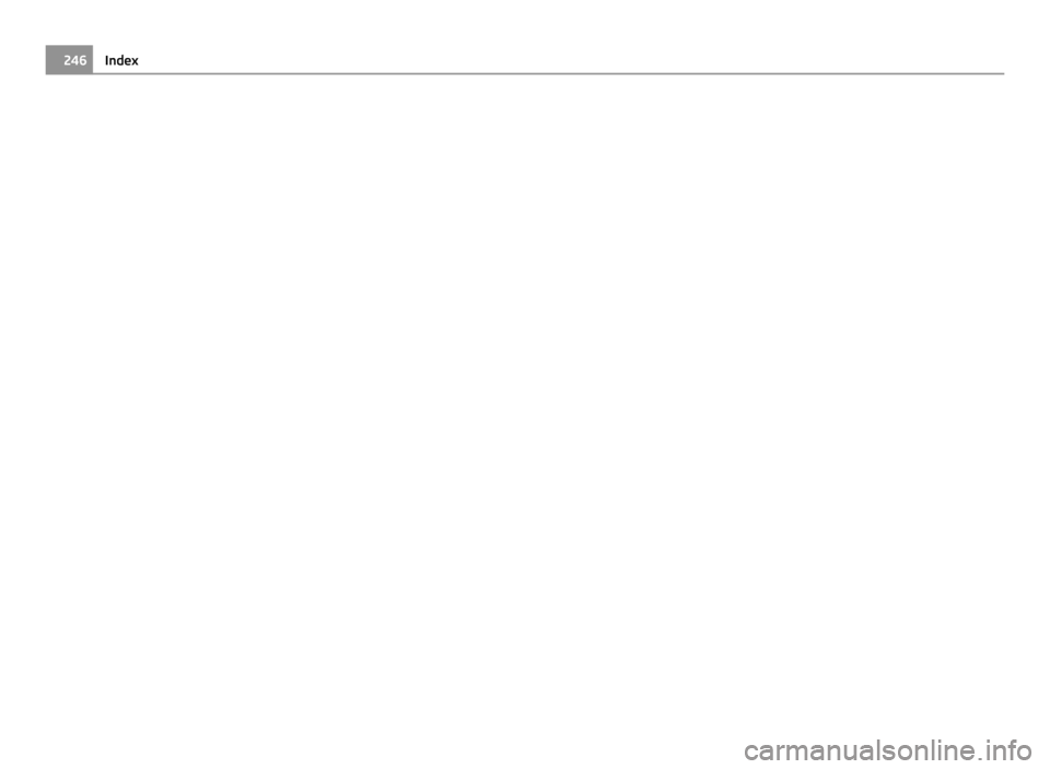 SKODA YETI 2011 1.G / 5L Owners Manual 246
Index 