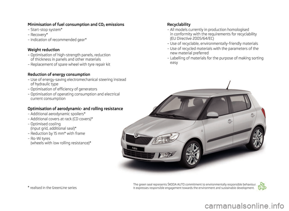 SKODA FABIA 2012 2.G / 5J Owners Manual SKODA FABIA 2012 2.G / 5J Owners Manual