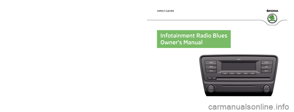 SKODA OCTAVIA 2012 2.G / (1Z) Blues Car Radio Manual 