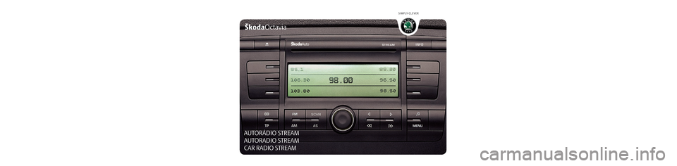 SKODA OCTAVIA 2005 1.G / (1U) Stream Car Radio Manual 