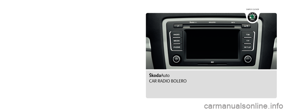 SKODA OCTAVIA 2010 2.G / (1Z) Bolero Car Radio Manual 
