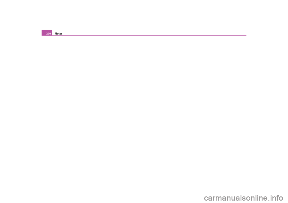 SKODA OCTAVIA 2010 2.G / (1Z) Owners Manual Notes
270
s43s.1.book  Page 270  Thursday, May 13, 2010  1:21 PM 