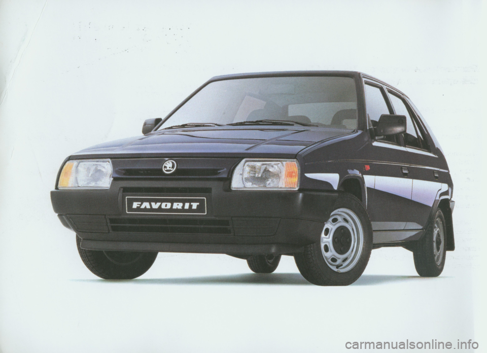 SKODA FAVORIT 1994 781 Users Manual 