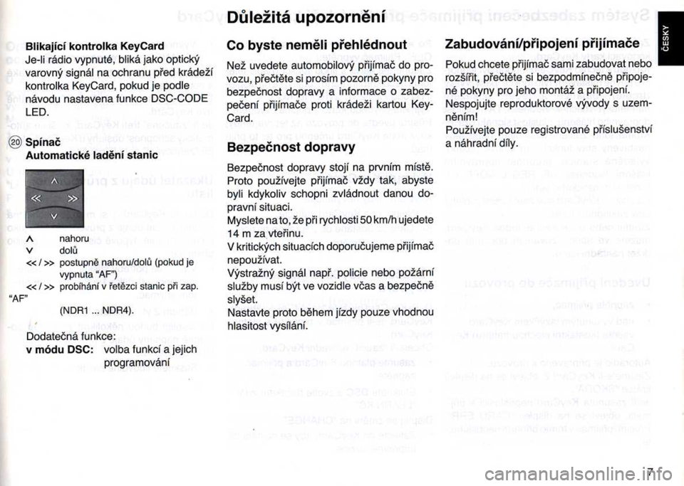 SKODA FELICIA 2000 1.G / (6U1) Casablanca Car Radio Manual 