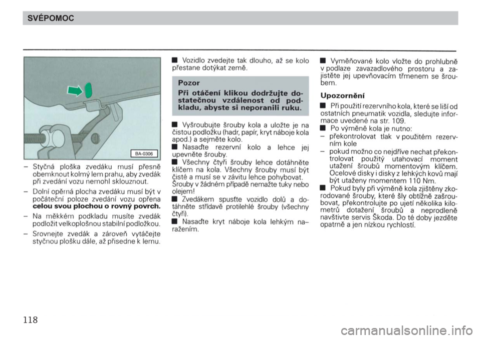 SKODA FELICIA 2000 1.G / (6U1) Owners Manual 118SVÉPOMOC 