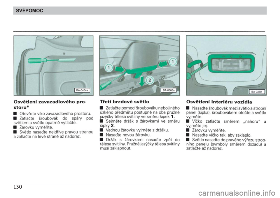 SKODA FELICIA 2000 1.G / (6U1) Owners Manual 130SVÉPOMOC 