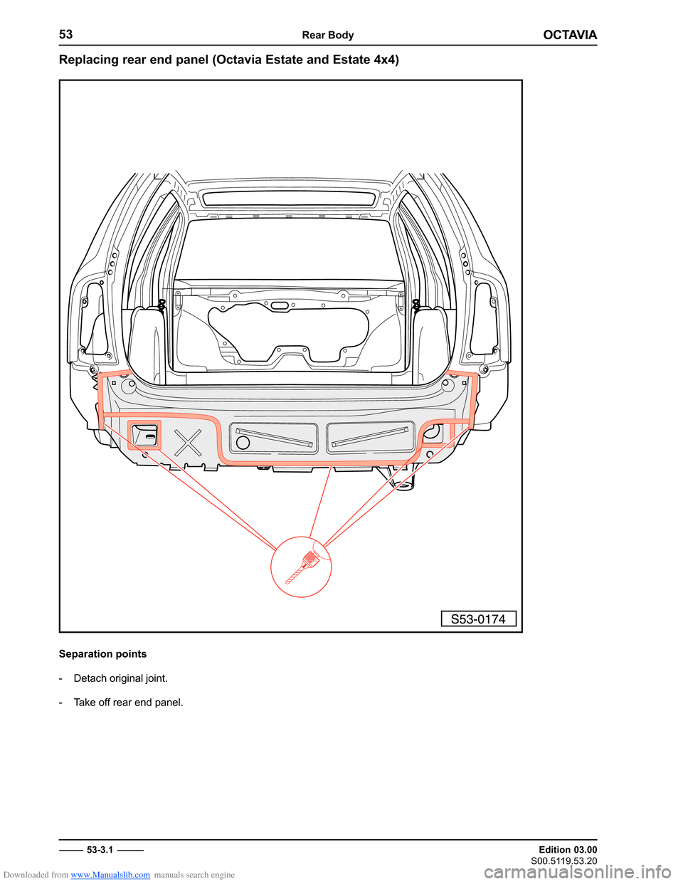 SKODA OCTAVIA 1997 1.G / (1U) Body Repairs Workshop Manual Downloaded from www.Manualslib.com manuals search engine �������
�����������
�������������
��������������
��������������������������������������������������������
����������������� 
� ����������������