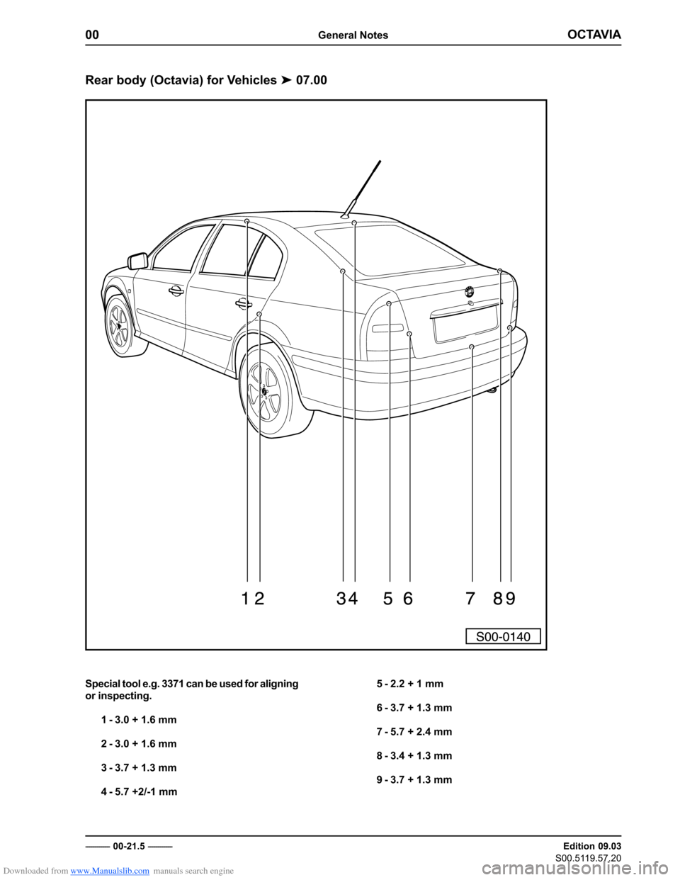 SKODA OCTAVIA 1997 1.G / (1U) Body Repairs Owners Guide Downloaded from www.Manualslib.com manuals search engine ����������������������
�������������
��������������
���������������������
� ������������
���������������������������������
�������
������������