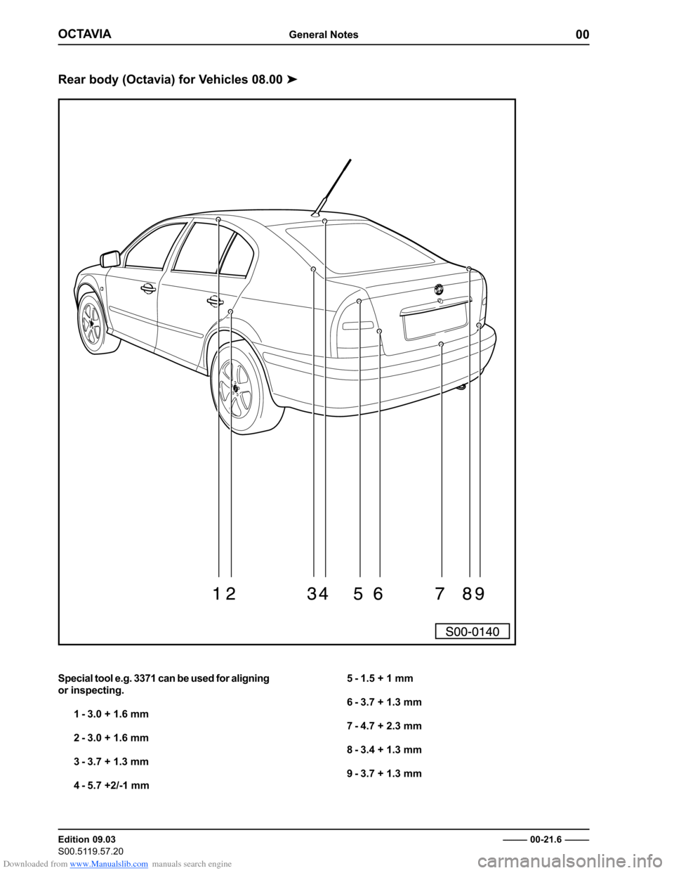 SKODA OCTAVIA 1997 1.G / (1U) Body Repairs Service Manual Downloaded from www.Manualslib.com manuals search engine ��
��������������������
������������� 
�������������� ���������������������
� ������������
���������������������������������������
�
����������