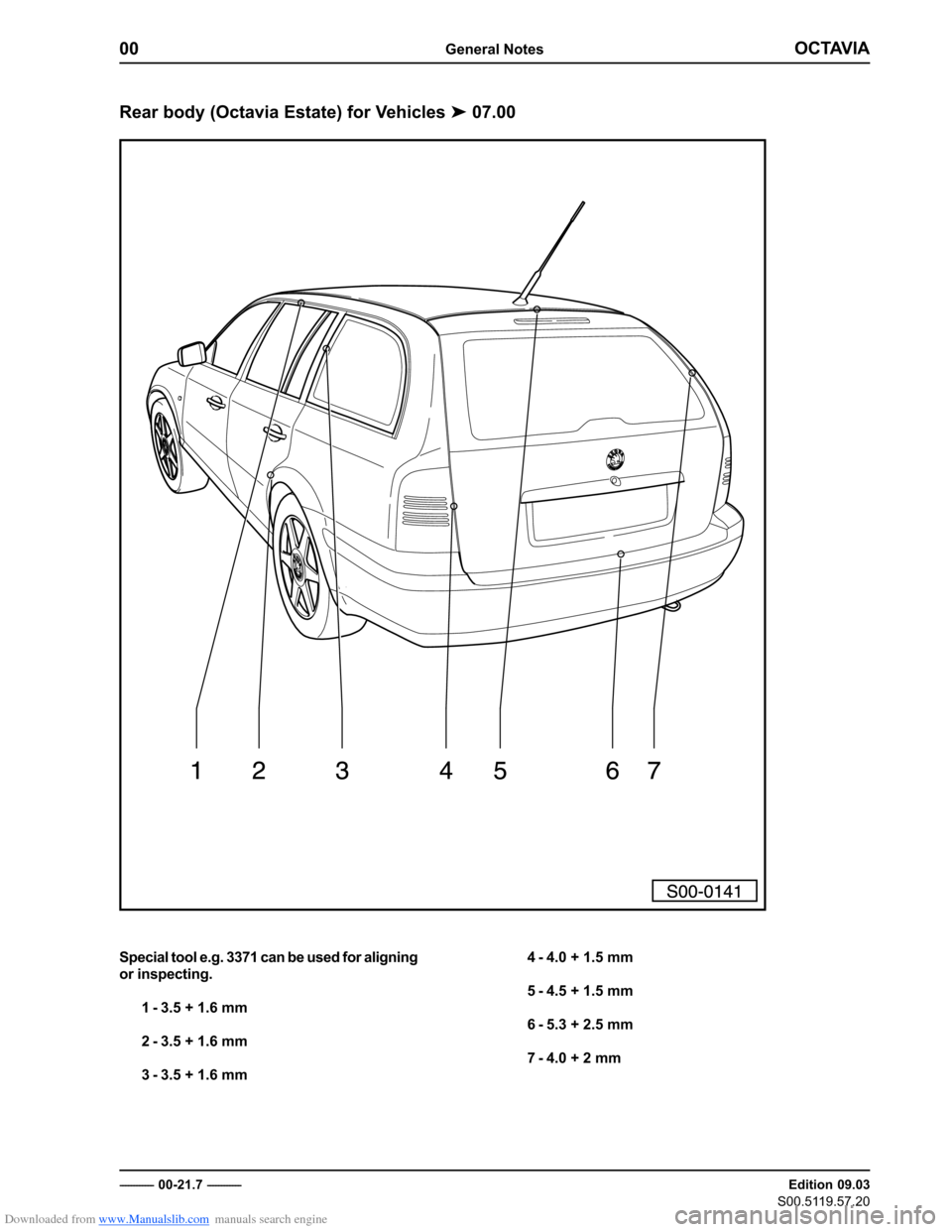 SKODA OCTAVIA 1997 1.G / (1U) Body Repairs Service Manual Downloaded from www.Manualslib.com manuals search engine ����������������������
�������������
��������������
���������������������
� ������������
����������������������������������������
�������
�����
