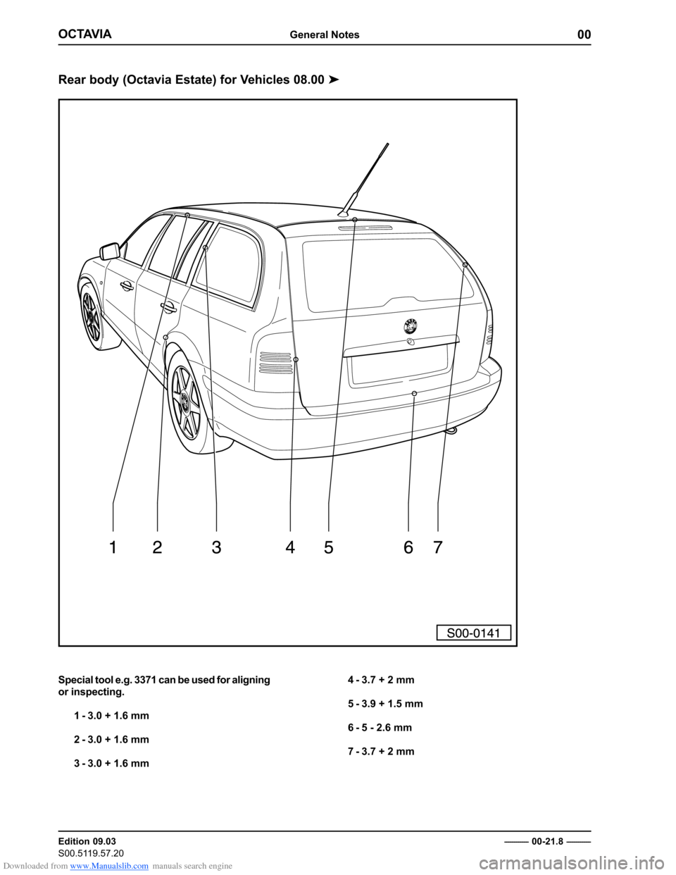 SKODA OCTAVIA 1997 1.G / (1U) Body Repairs Service Manual Downloaded from www.Manualslib.com manuals search engine ��
��������������������
������������� 
�������������� ���������������������
� ������������
����������������������������������������������
�
���