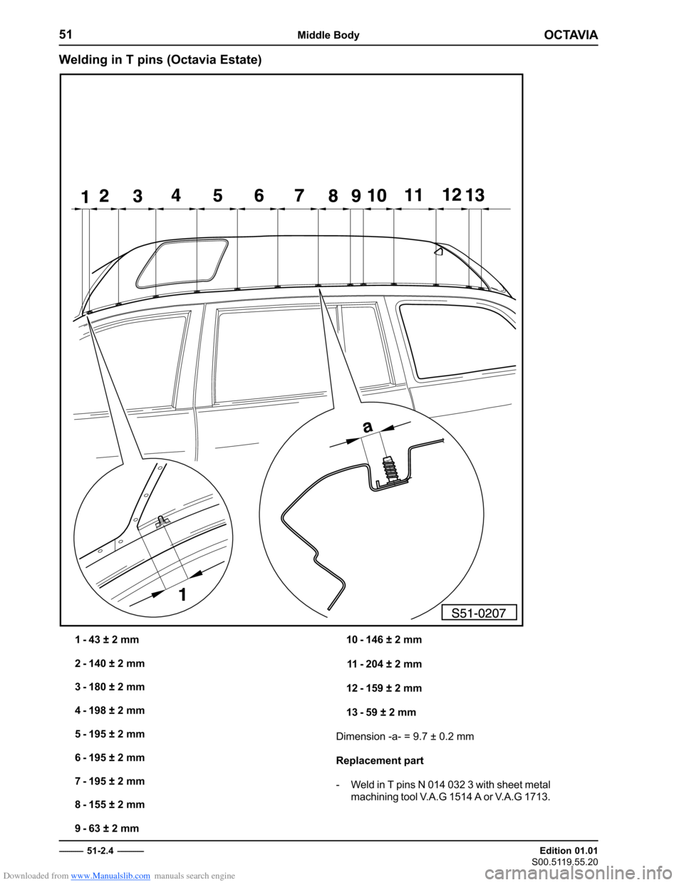 SKODA OCTAVIA 1997 1.G / (1U) Body Repairs Manual PDF Downloaded from www.Manualslib.com manuals search engine �������
�������������
�������������
��������������
�������������� ������
� �������������
����������������������������������
� � ��������� 
�� �