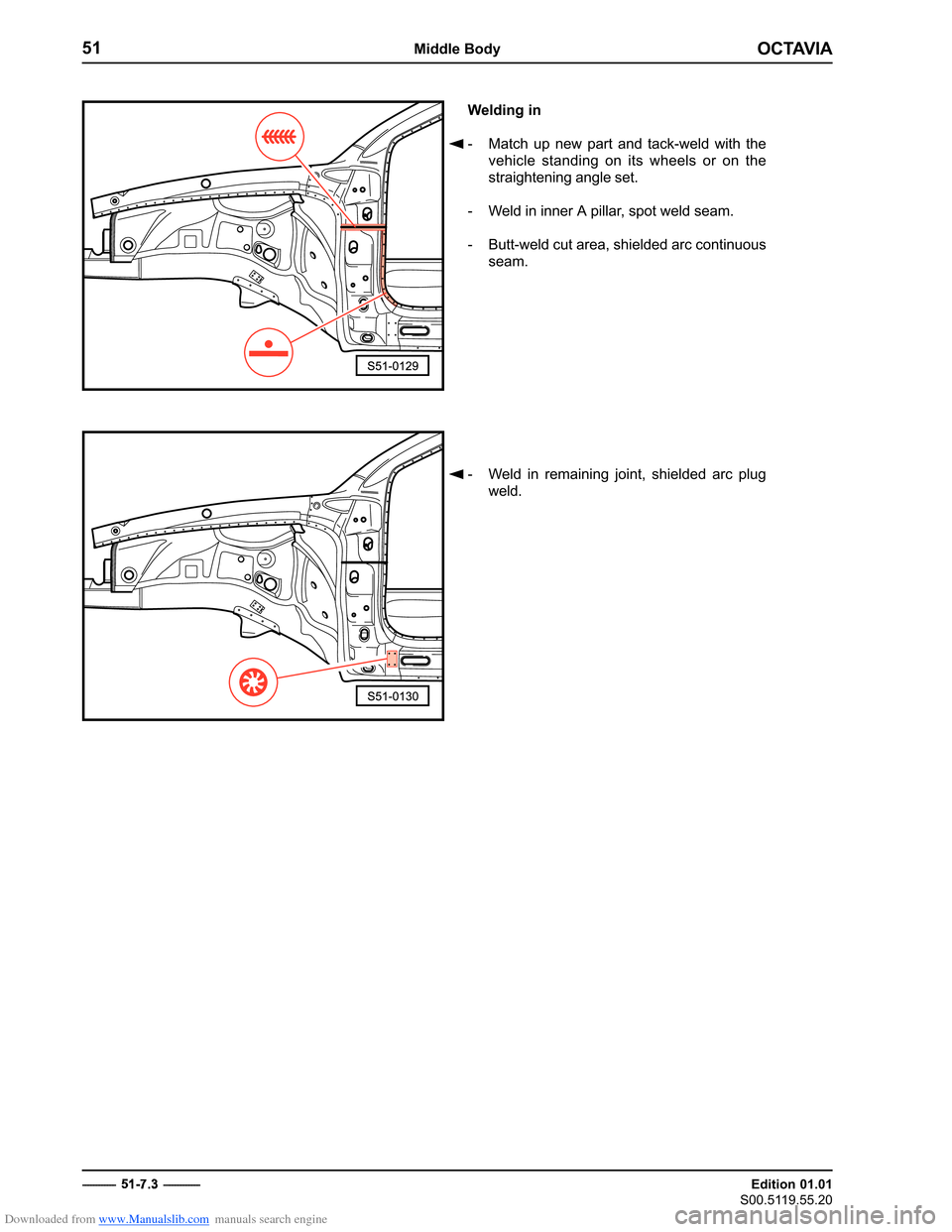 SKODA OCTAVIA 1997 1.G / (1U) Body Repairs Owners Manual Downloaded from www.Manualslib.com manuals search engine �������
�������������
�������������
��������������
����������
� � ������ ��� ���� ����� ���� ���������� ����� ���
�������� ��������� ��� ���� �