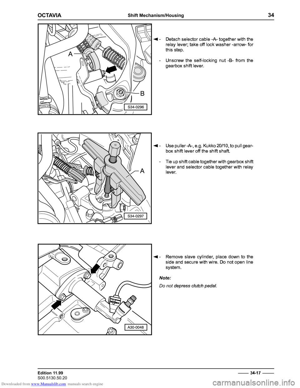 SKODA OCTAVIA 2000 1.G / (1U) 02C Gearbox Repair Manual Downloaded from www.Manualslib.com manuals search engine ��������������������������������
������������� 
���������������������������� ��

 � �������������
�
�


	





 
 


