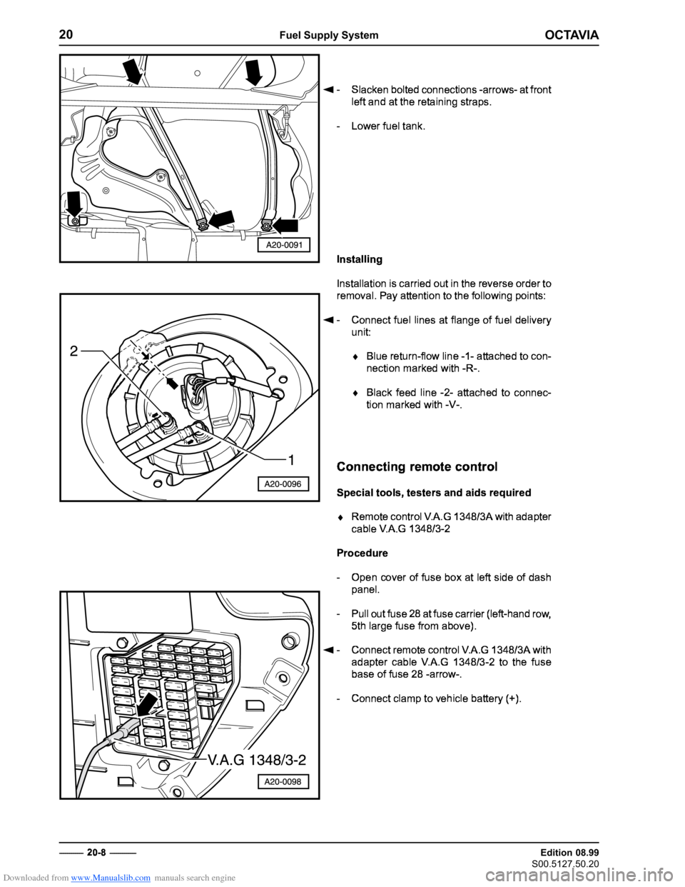 SKODA OCTAVIA 2000 1.G / (1U) 2.0 85kw Engine Workshop Manual Downloaded from www.Manualslib.com manuals search engine �������
��������������������
�������������
��������������
���������������

� �������������
� �

 	



 	
 

	




   