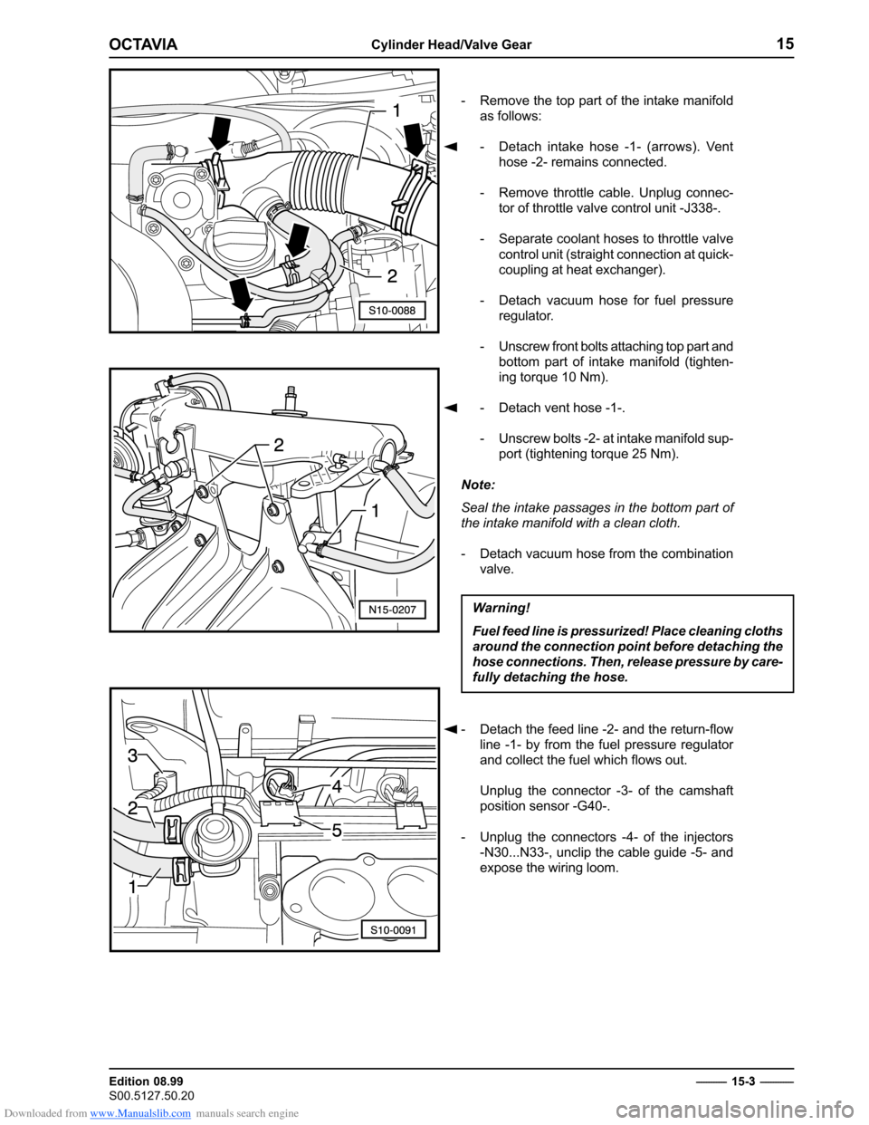 SKODA OCTAVIA 2000 1.G / (1U) 2.0 85kw Engine Repair Manual Downloaded from www.Manualslib.com manuals search engine ���������������������������������
������������� 
��������������������������������� �������������
� ������������������������������������������
�