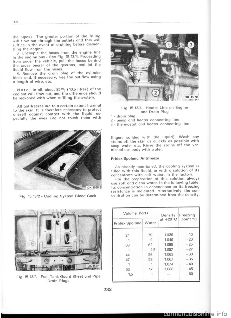 SKODA 120 LSE 1980 Workshop Manual the
pipes) The
greoter portion of
the f illing
will flow
out through the
outlets ond
this will
suffice in the
event of
droining before dismon
tling the engine.
3.-Uncouple the
hos SKODA 120 LSE 1980 Workshop Manual the
pipes) The
greoter portion of
the f illing
will flow
out through the
outlets ond
this will
suffice in the
event of
droining before dismon
tling the engine.
3.-Uncouple the
hos