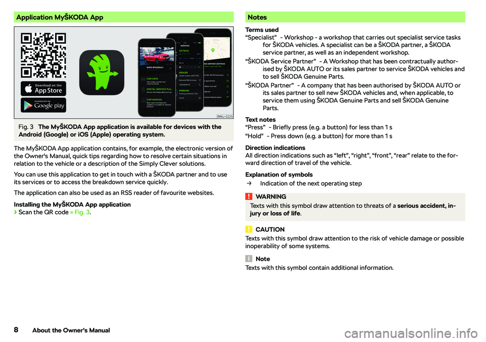 SKODA CITIGO 2018  Owners Manual Application My